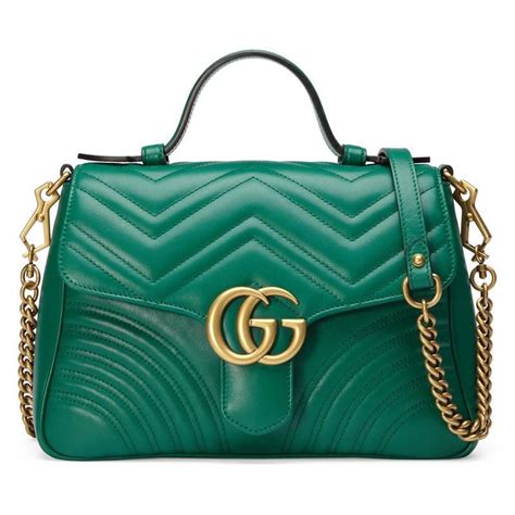 gucci calfskin mini gg marmont top handle bag green|Gucci Marmont mini handle bag.